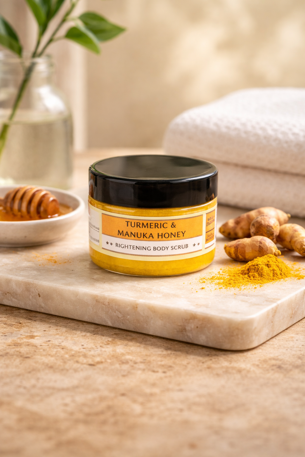 Turmeric and Manuka Honey Brightening Body Scrub