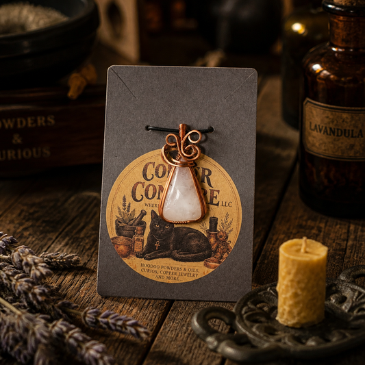 Hand Wrapped Copper Moonstone Pendant #4