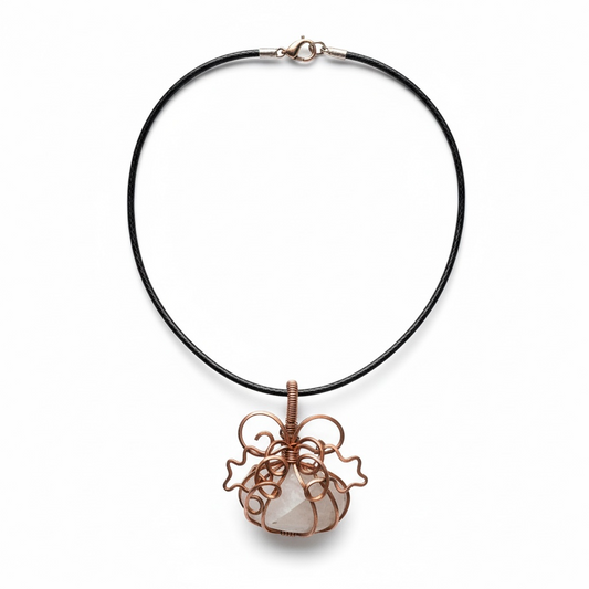 Hand Wrapped Copper Moonstone Pendant (#2)